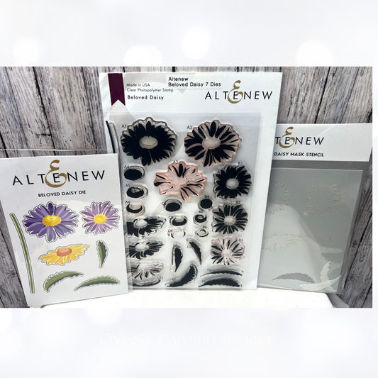 Altenew BELOVED DAISY Daisies Flowers Rubber Stamps Dies Masks