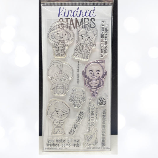 Kindred Stamps ARABIAN NIGHTS Aladdin Genie Disney Rubber Stamps
