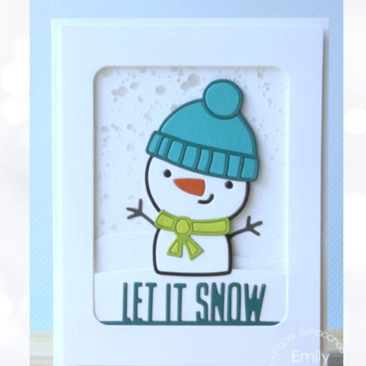 Paper Smooches SNOWMAN Christmas Dies Rare