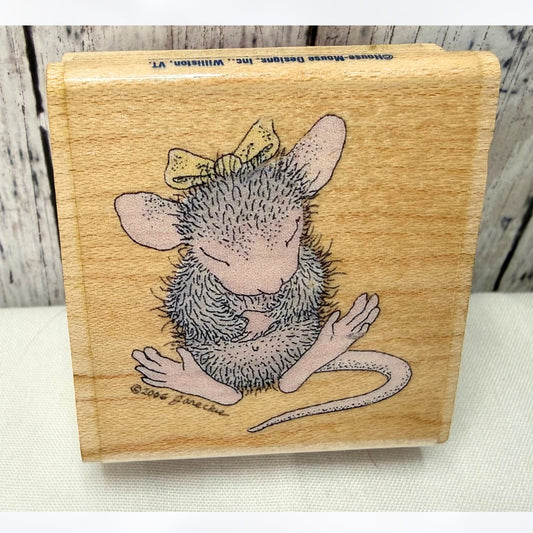 House Mouse BABY MONICA Mice Shower Girl Rubber Stamp Rare
