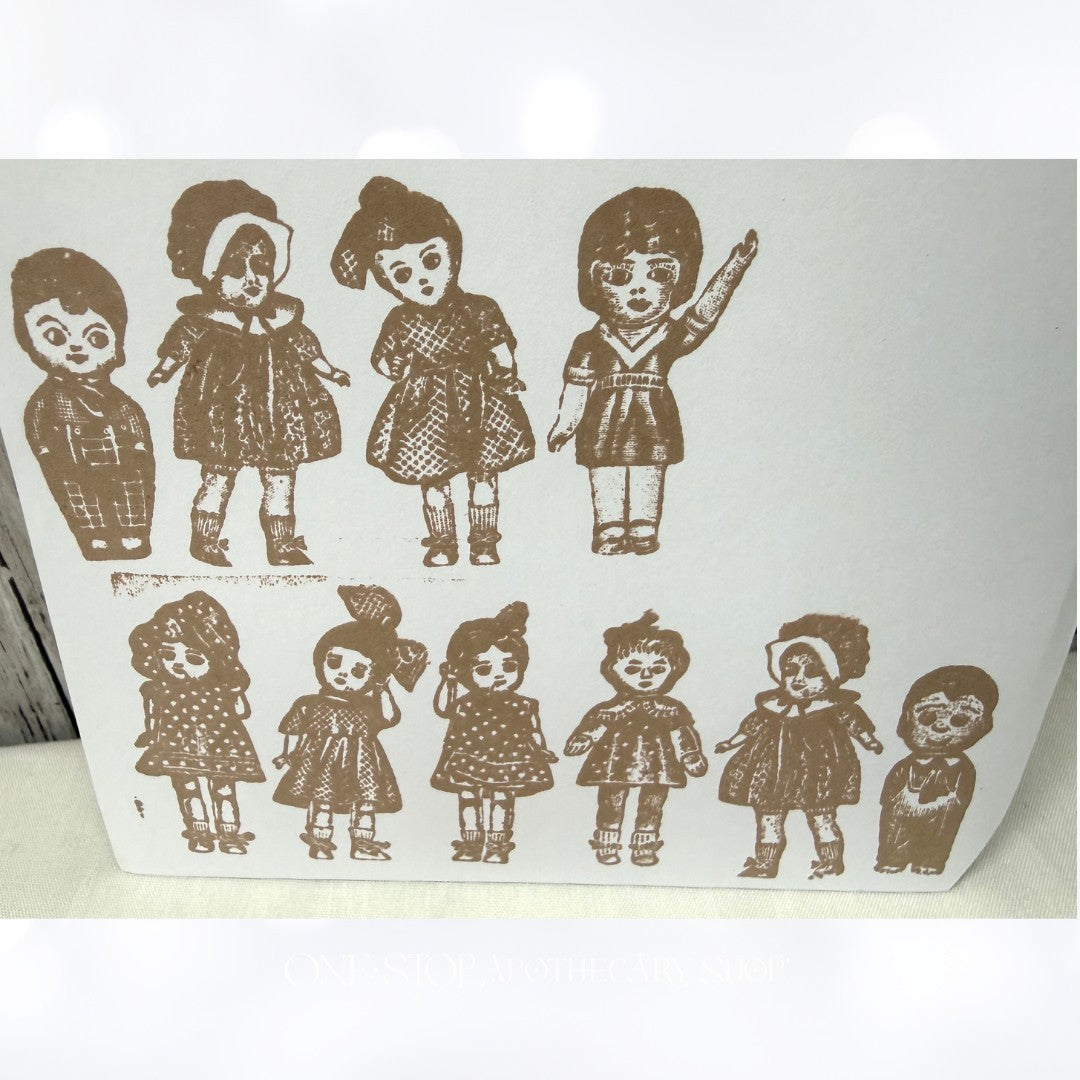 ART DOLLS Children Mixed Media Rubber Stamps Lot