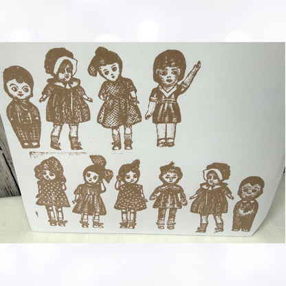 ART DOLLS Children Mixed Media Rubber Stamps Lot