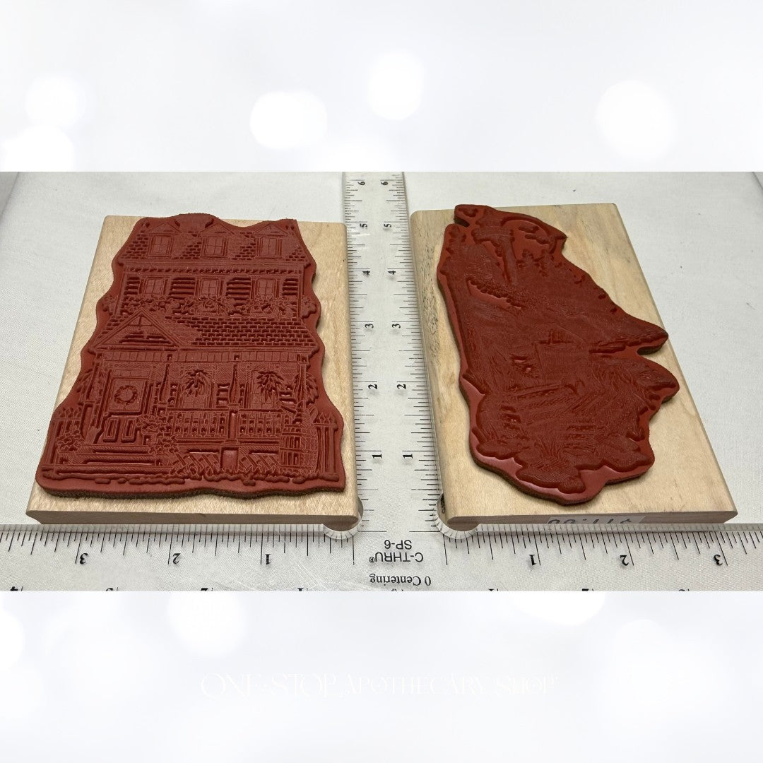 Impression Obsession LIGHTHOUSE Church House Rubber Stamps