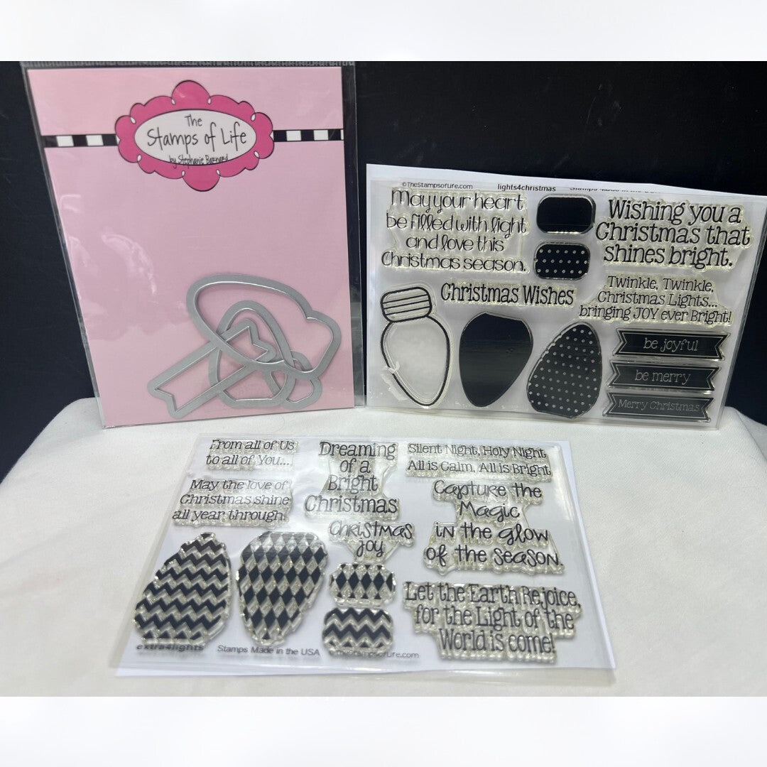 The Stamps Of Life CHRISTMAS LIGHTS Extras Rubber Stamps Dies
