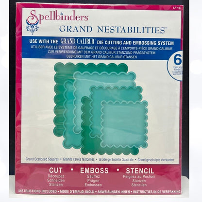 Spellbinders GRAND SCALLOPED SQUARES  Frames Scallop Nestabilities Dies