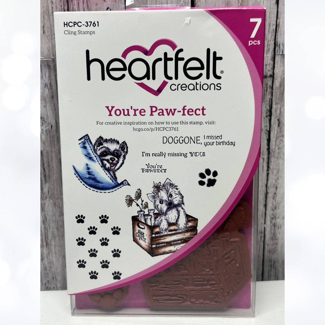 Heartfelt Creations YOU'RE PAWFECT Dogs Puppy Rubber Stamps