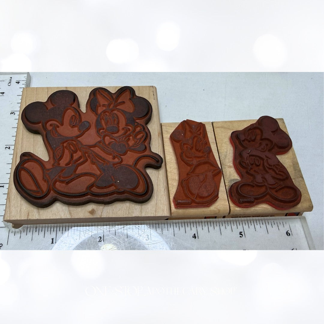 All Night Media MICKEY MOUSE Disney Minnie Goofy Rubber Stamps Lot of 6