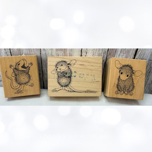 House Mouse OH HAPPY DAYS Amanda Mudpie Wonders Mice Rubber Stamps Lot
