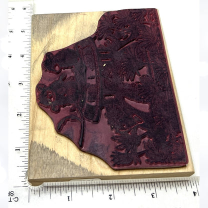 House Mouse SHE LOVES ME Flowers Mice Rubber Stamp