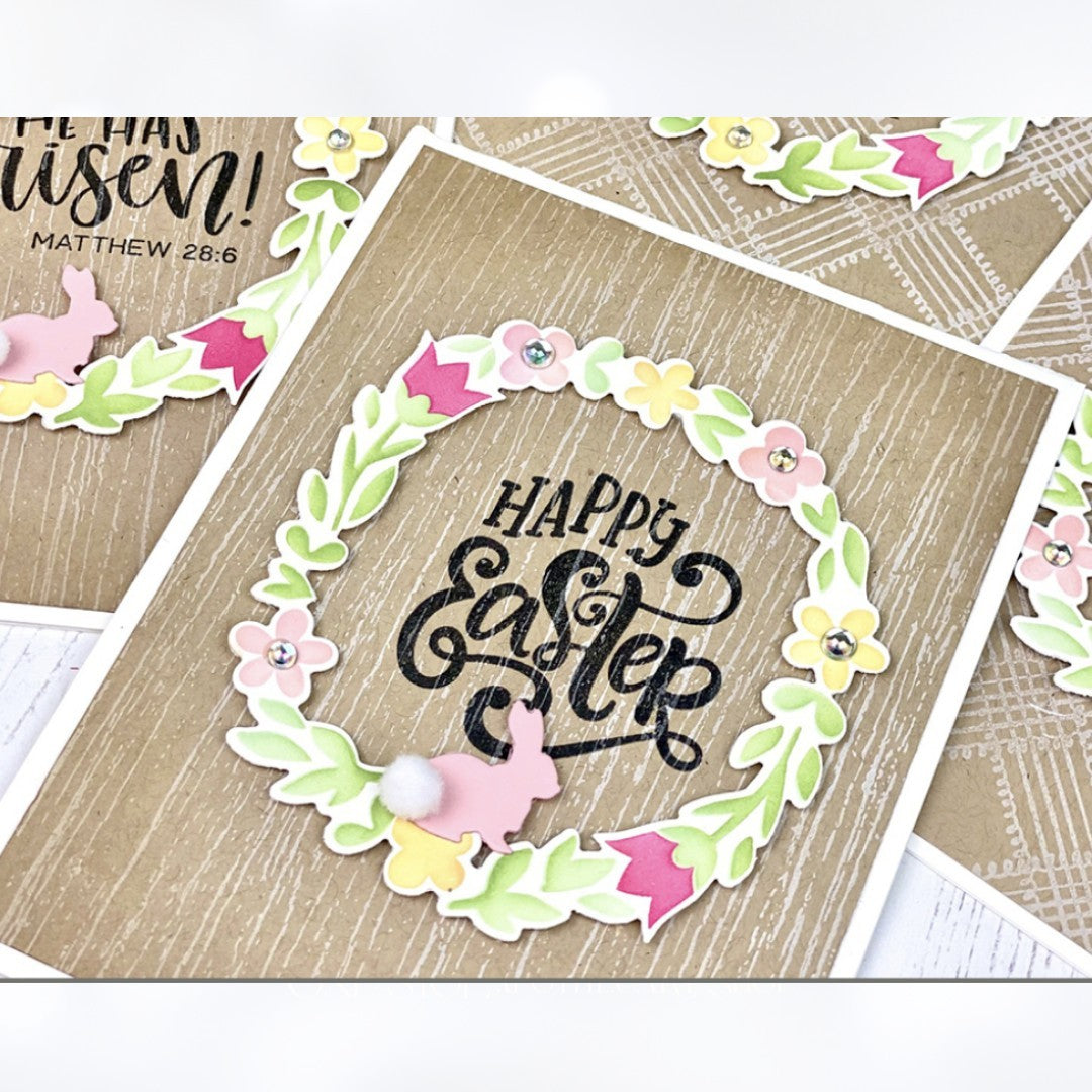 Taylored Expressions SPRING WREATH Easter Dies & Stencils