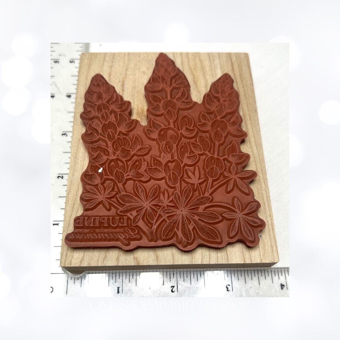 PSX LUPINE Botanical Flowers Floral K-1707 Rubber Stamp Rare