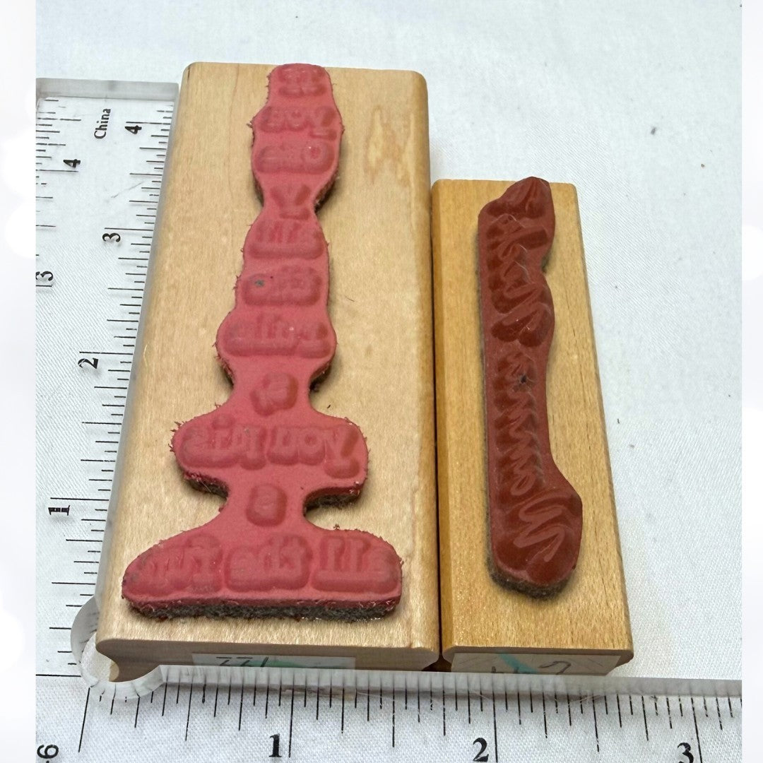 SNARKEY Funny Sayings Greetings Sentiments Birthday Wood Rubber Stamps Lot of 6