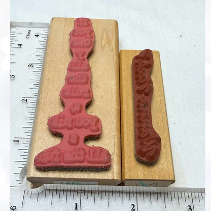 SNARKEY Funny Sayings Greetings Sentiments Birthday Wood Rubber Stamps Lot of 6