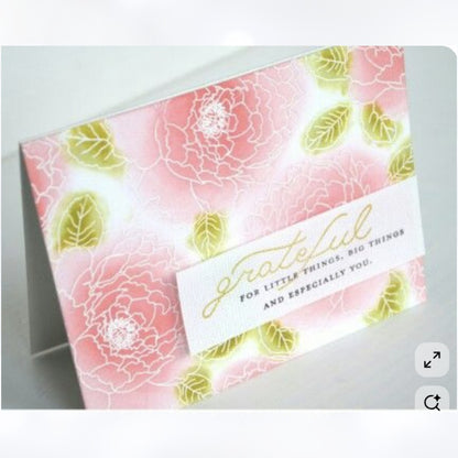 Papertrey Ink PEONIES ON PARADE Flowers Floral Rubber Stamps