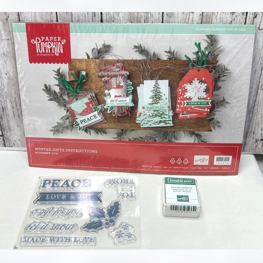Stampin Up WINTER GIFTS Paper Pumpkin Gift Tags Kit Nov 2019