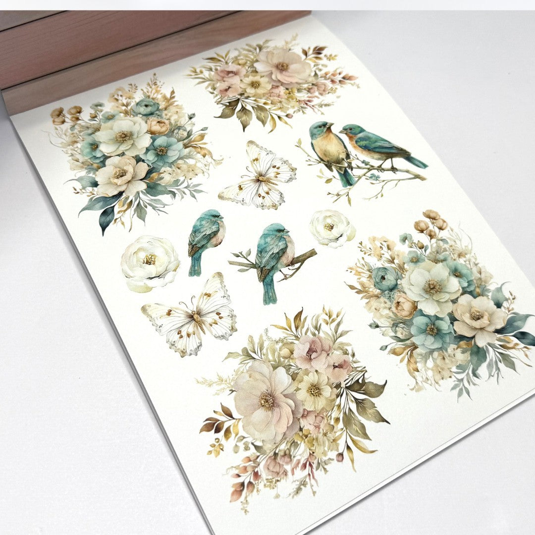 Mintay WINGED MELODIES 12x12 Paper Cardstock Die Cuts Elements Kit