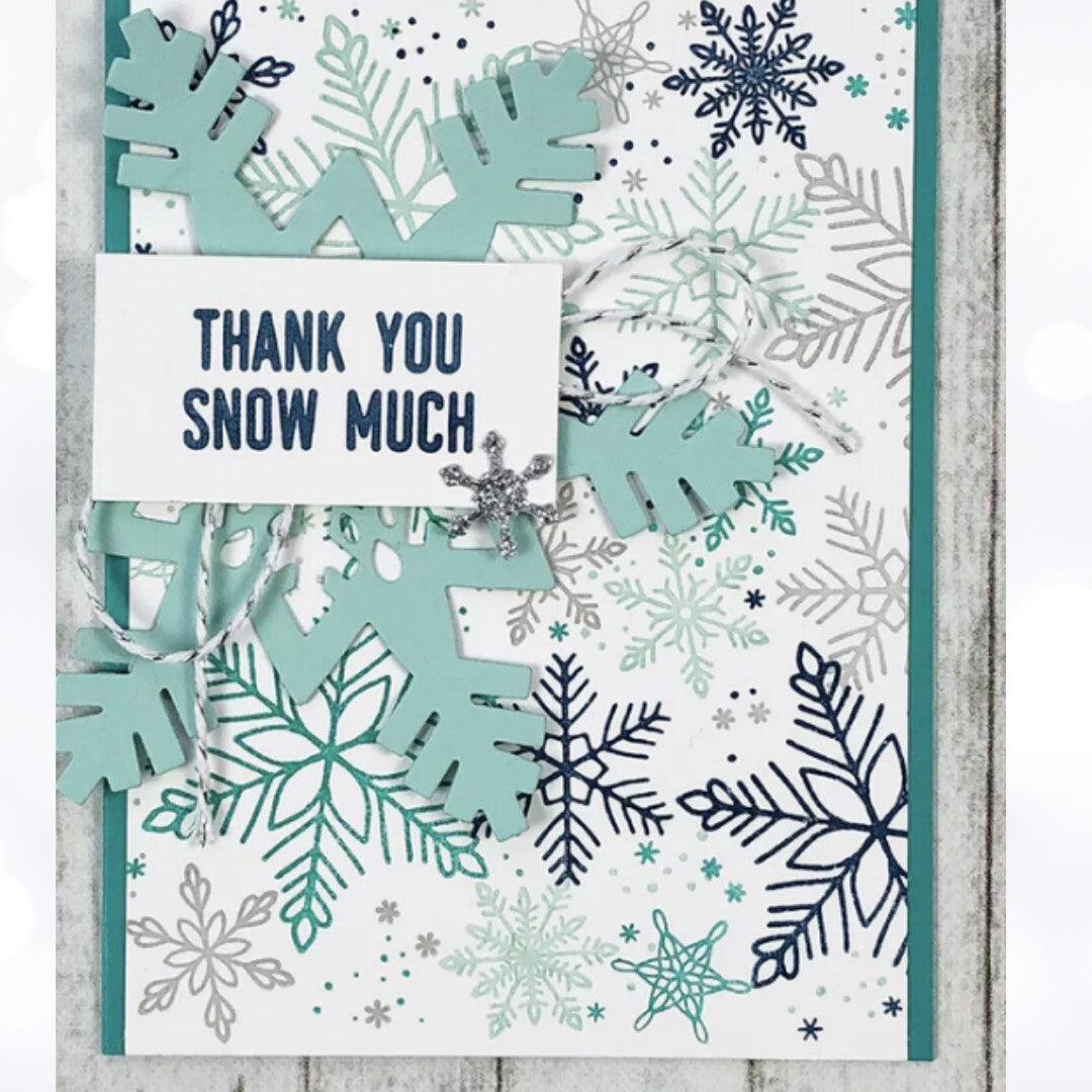 Concord & 9th CHRISTMAS CHEER Snowflakes Turnabout Rubber Stamps Lot
