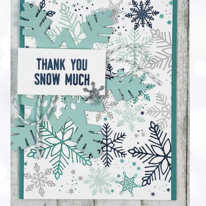 Concord & 9th CHRISTMAS CHEER Snowflakes Turnabout Rubber Stamps Lot