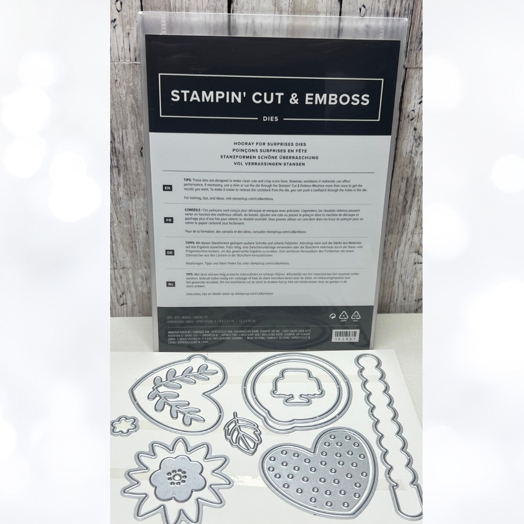 Stampin Up HOORAY FOR SURPRISES Hearts Dies