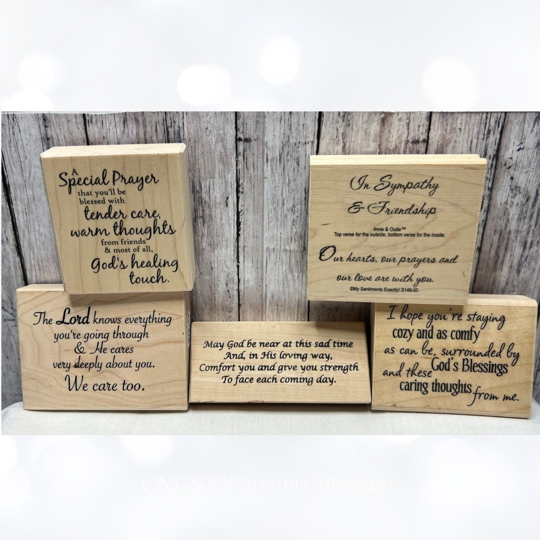 RELIGIOUS Verses Sympathy Comfort Bible Journaling Rubber Stamps