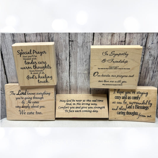 RELIGIOUS Verses Sympathy Comfort Bible Journaling Rubber Stamps