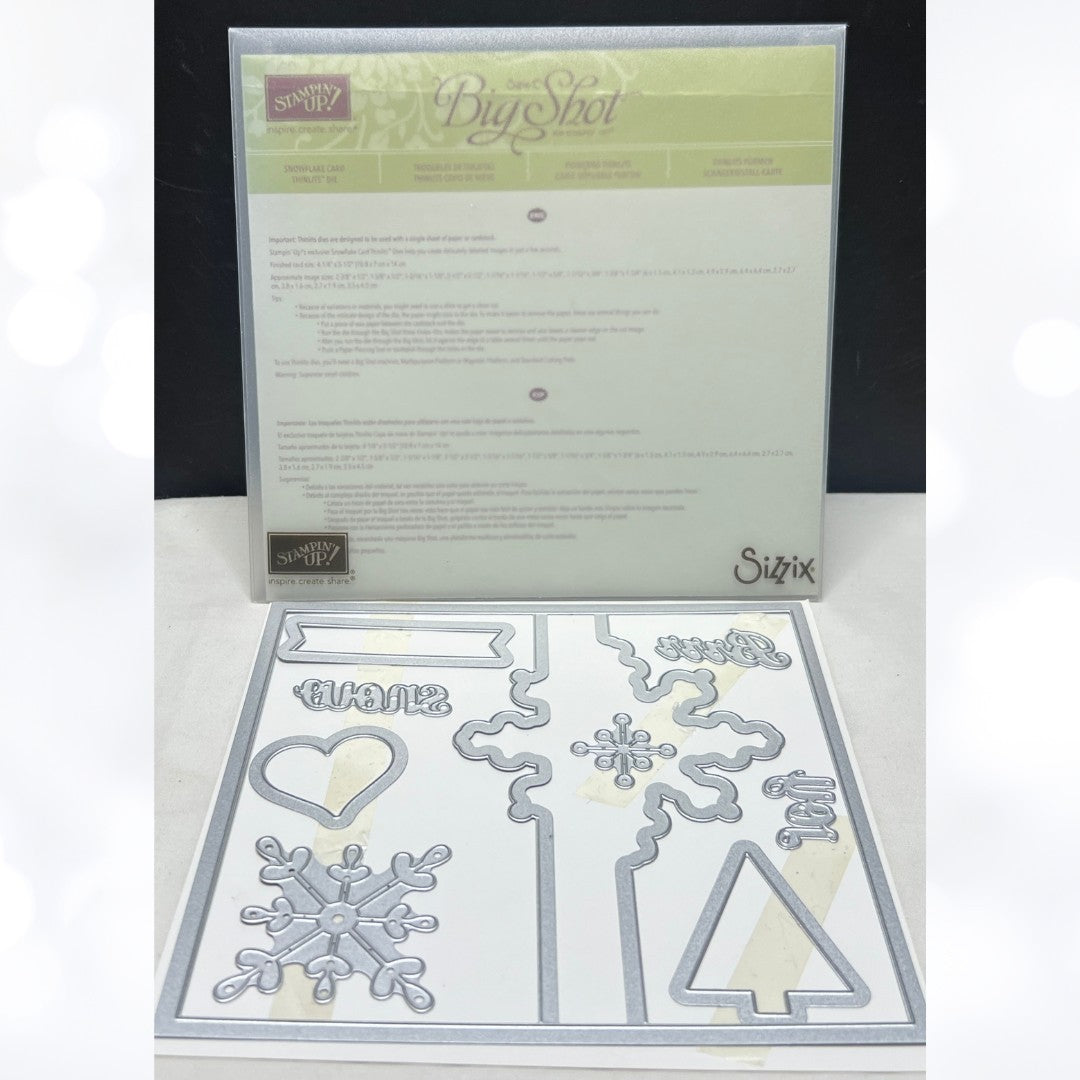 Stampin Up SNOWFLAKE CARD Christmas Thinlits Dies