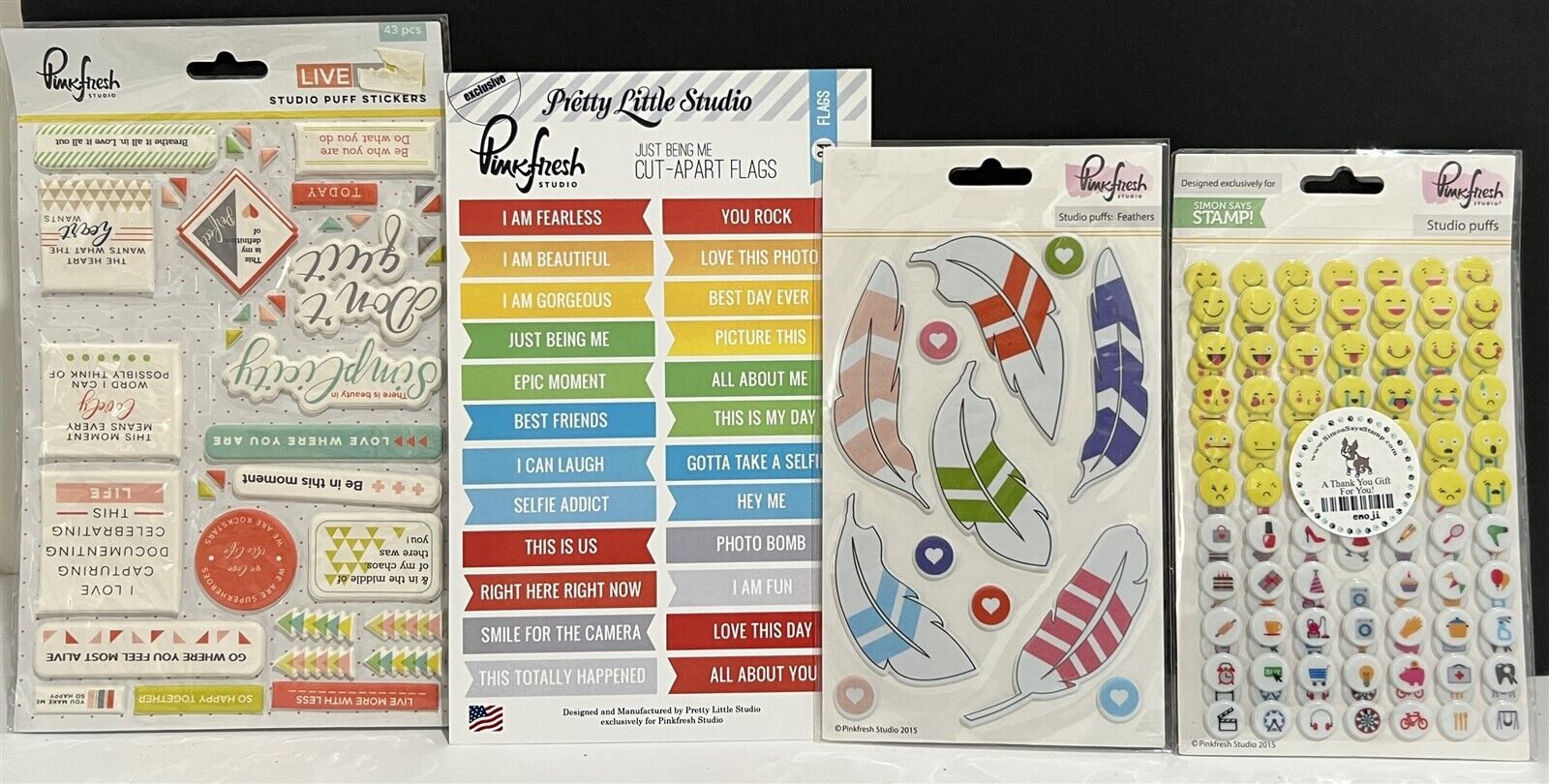 PinkFresh Studio PLANNER STICKERS 6x6 Paper Journal Embellishments Lot