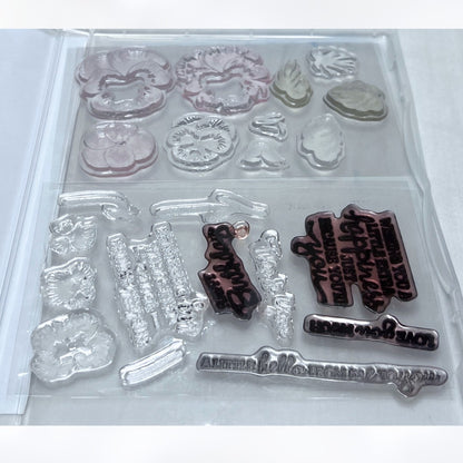Stampin Up PANSY PATCH Flowers Floral Pansies Rubber Stamps