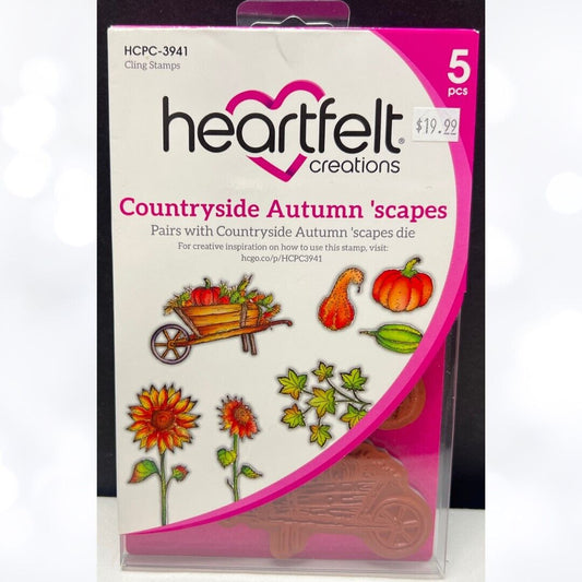 Heartfelt Creations COUNTRYSIDE AUTUMN 'SCAPES Fall Rubber Stamps