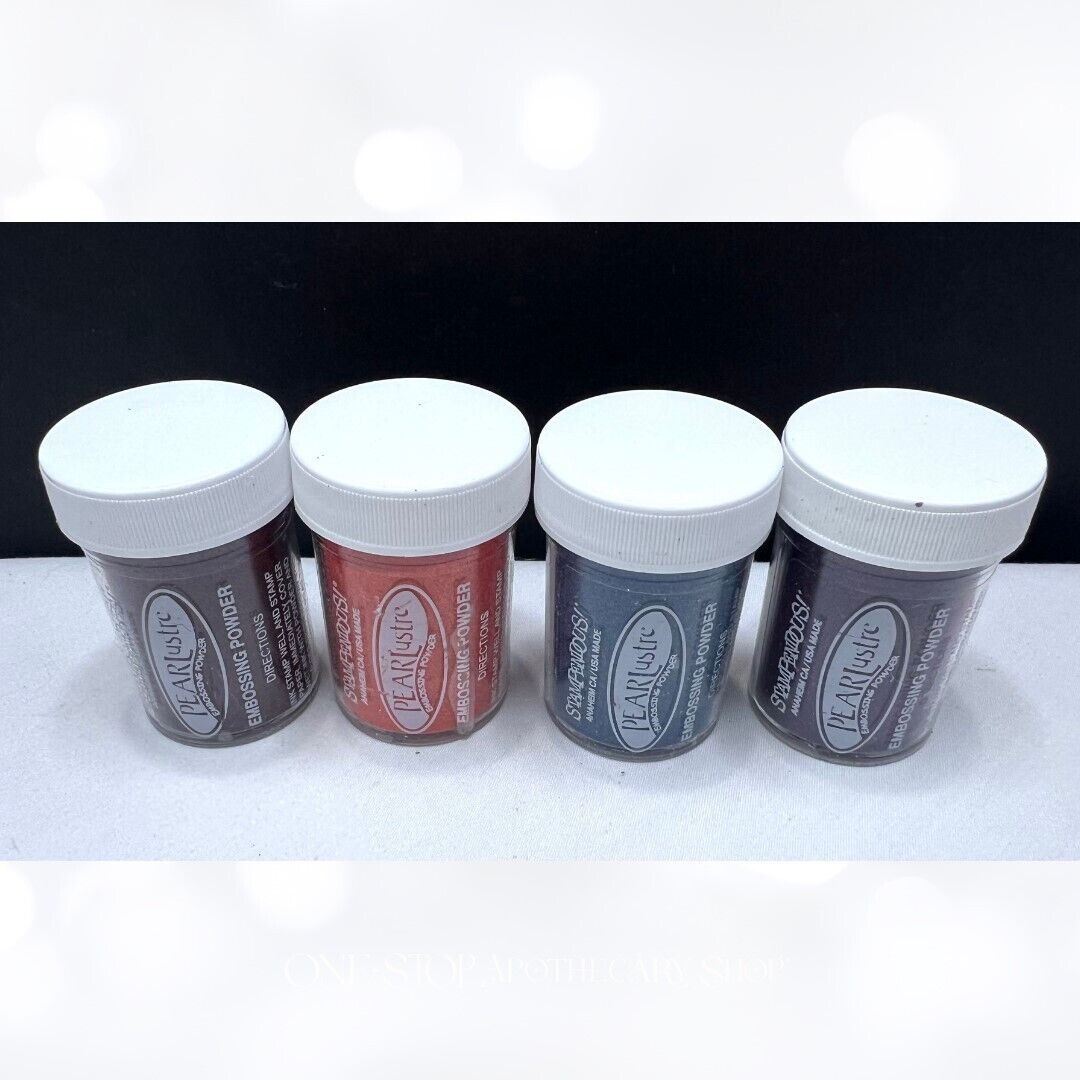 Stampendous PEARLUSTRE Embossing Powder Powders 0.5oz Lot of 4