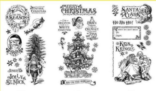 Graphic 45 ST NICHOLAS Santa Christmas Rubber Stamps Sets 1 2 & 3