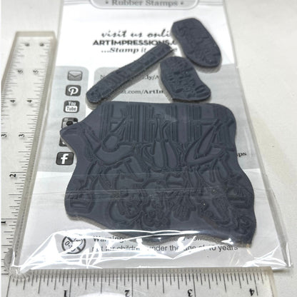 Art Impressions Girlfriends WINE TASTERS In the Tub Funny Rubber Stamps Lot