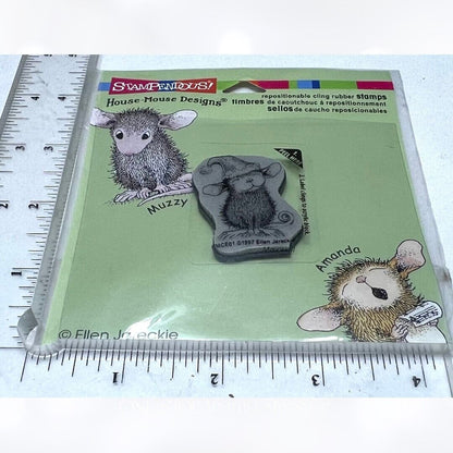 House Mouse SANTA MOUSE Christmas Mice Maxwell Rubber Stamp