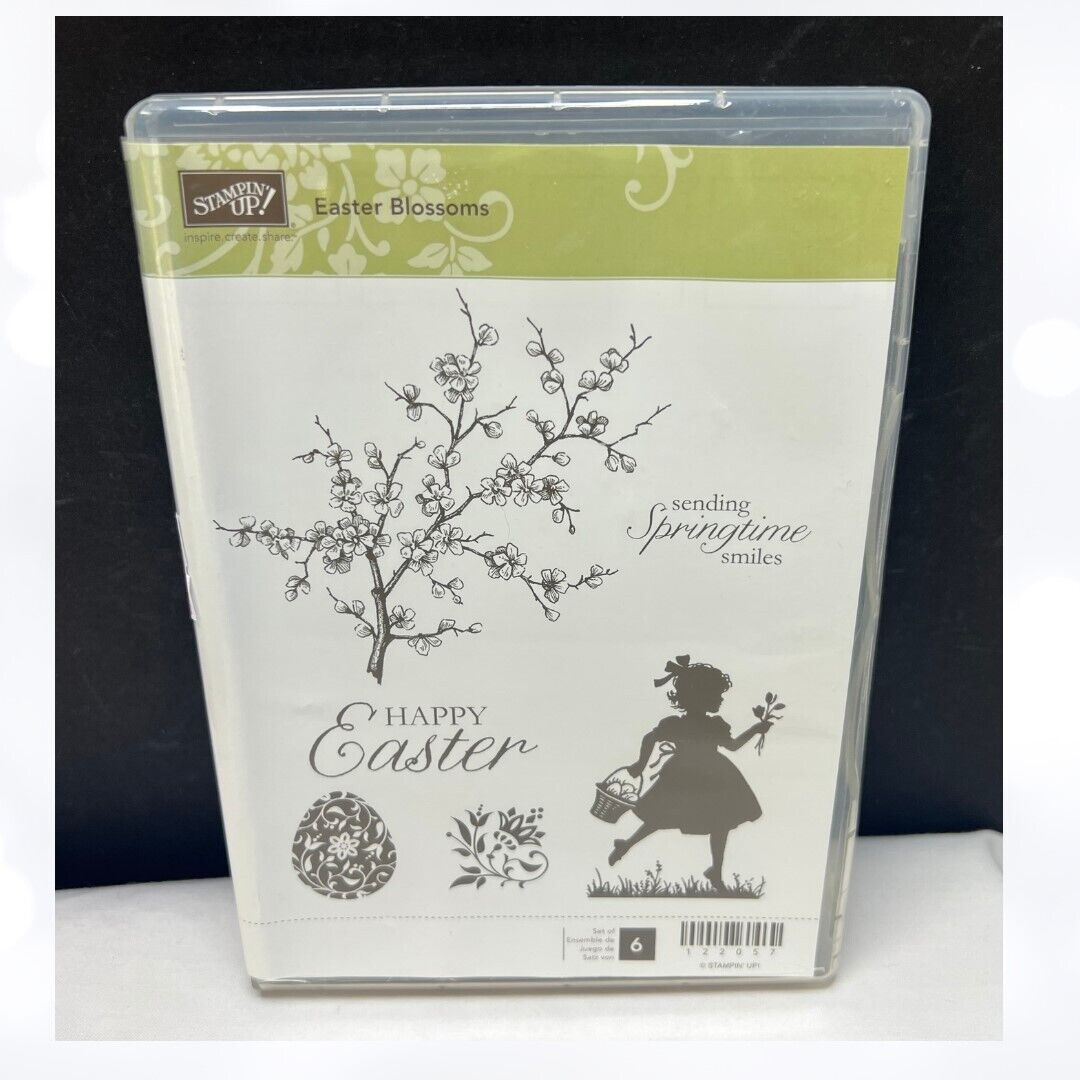 Stampin Up EASTER BLOSSOMS Spring Little Girl Rubber Stamps