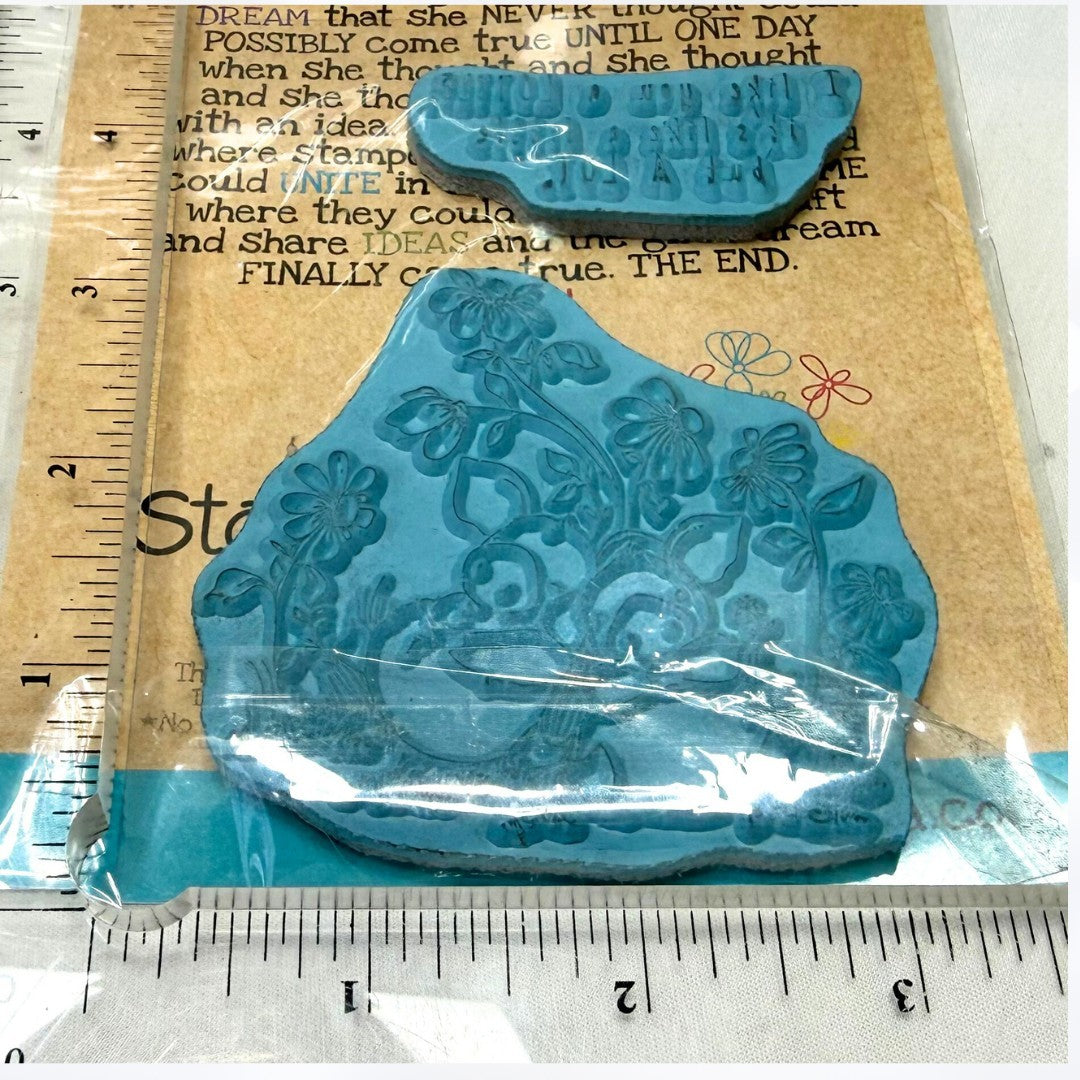 Stamping Bella VINTAGE FARM ANIMALS Petunia & Penny Pigs Rubber Stamps