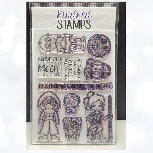 Kindred Stamps GALACTIC ADVENTURES The Sequel Star Wars R2D2 Rubber Stamps