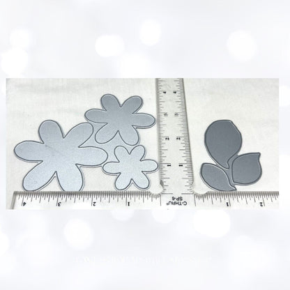 Papertrey Ink FRILLY FLOWERS Floral Dies