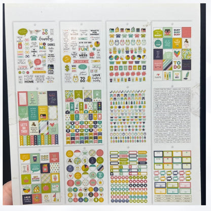 Teresa Collins Carpe Diem PLANNER Journal Paper Stickers Lot