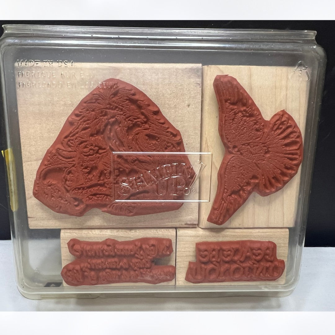 Stampin Up PEACE BE UNTO YOU Lion Lamb Christmas Religious Rubber Stamps