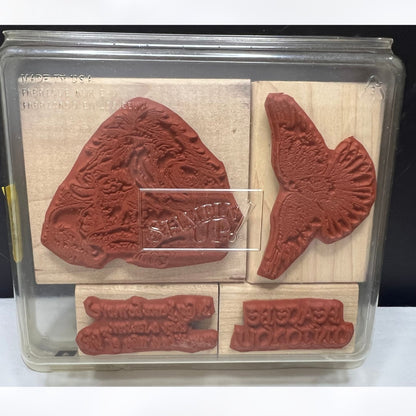 Stampin Up PEACE BE UNTO YOU Lion Lamb Christmas Religious Rubber Stamps