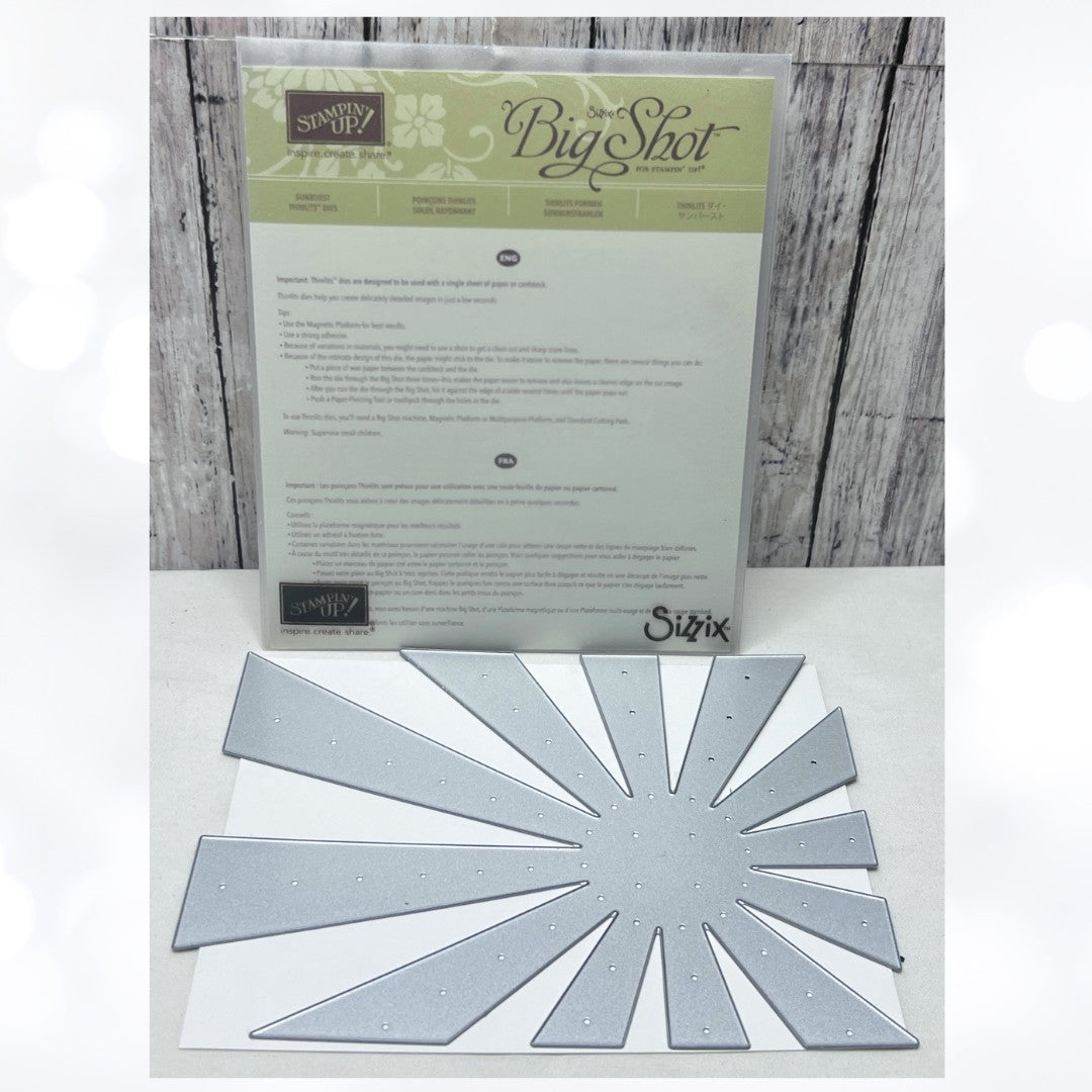 STampin Up SUNBURST Background Thinlits Die