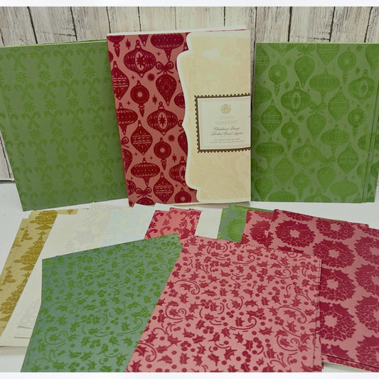 Anna Griffin CHRISTMAS FANCY FLOCKED Card Layers 6x8 Papers 36 Sheets