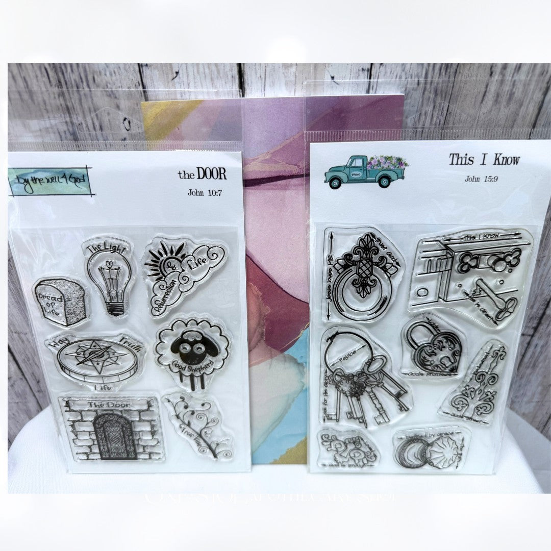 By the Well 4 God THE DOOR Religious Bible Journaling Rubber Stamps Kit