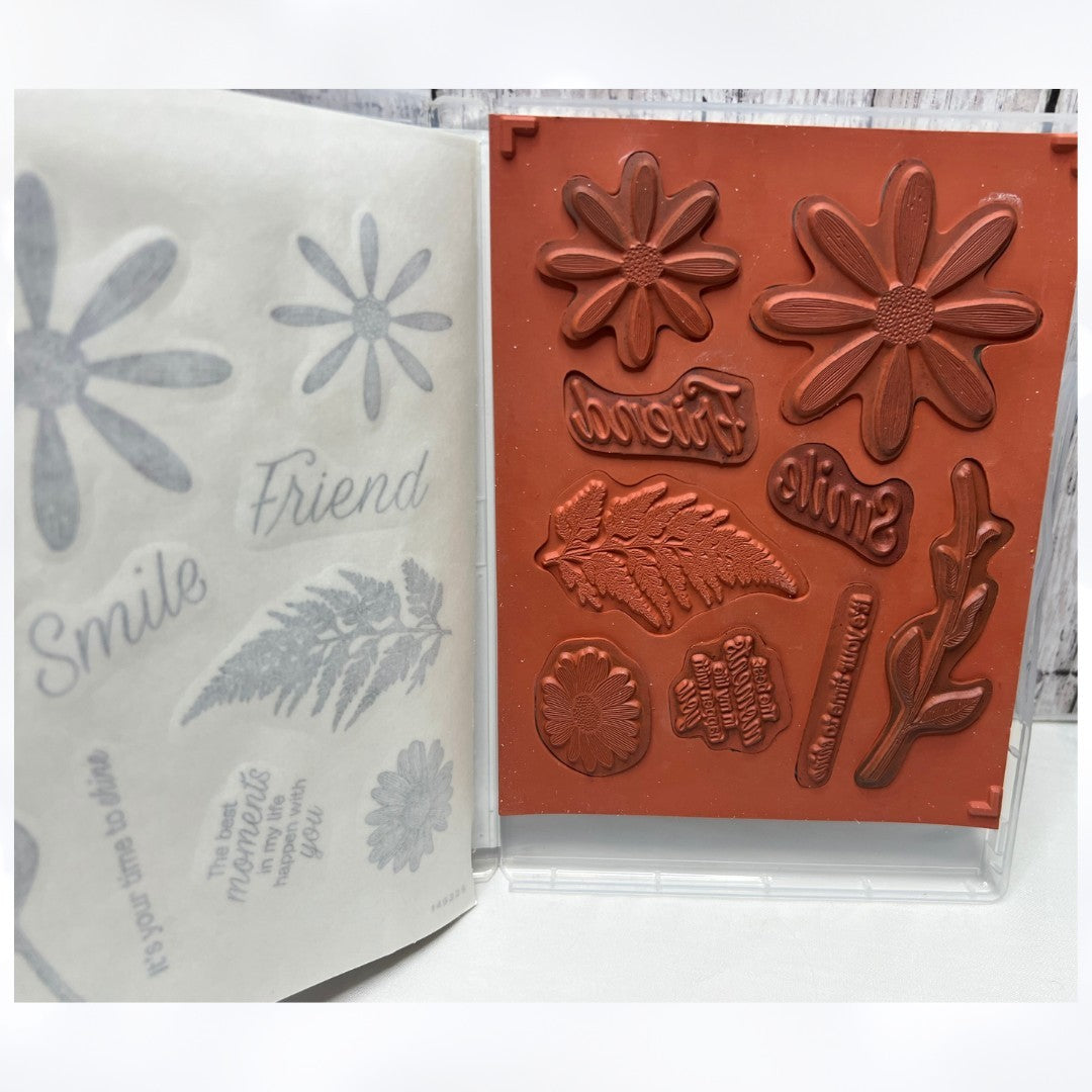 Stampin Up DAISY LANE Daisies Flowers Rubber Stamps Punch