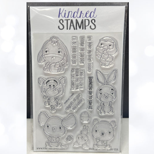 Kindred Stamps CHILDHOOD FRIENDS Disney Winnie the Pooh Rubber Stamps