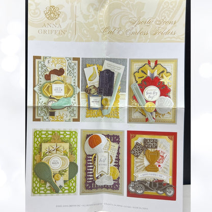 Anna Griffin SPORTY ICONS Sports Cut & Emboss Embossing Folders 