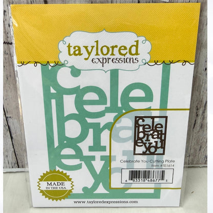 Taylored Expressions CELEBRATE YOU Birthday Background Cutting Plate Die
