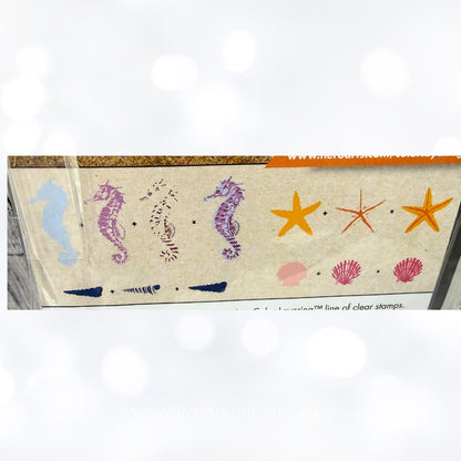 Hero Arts SEAHORSE Lake Time Fun Beach Rubber Stamps