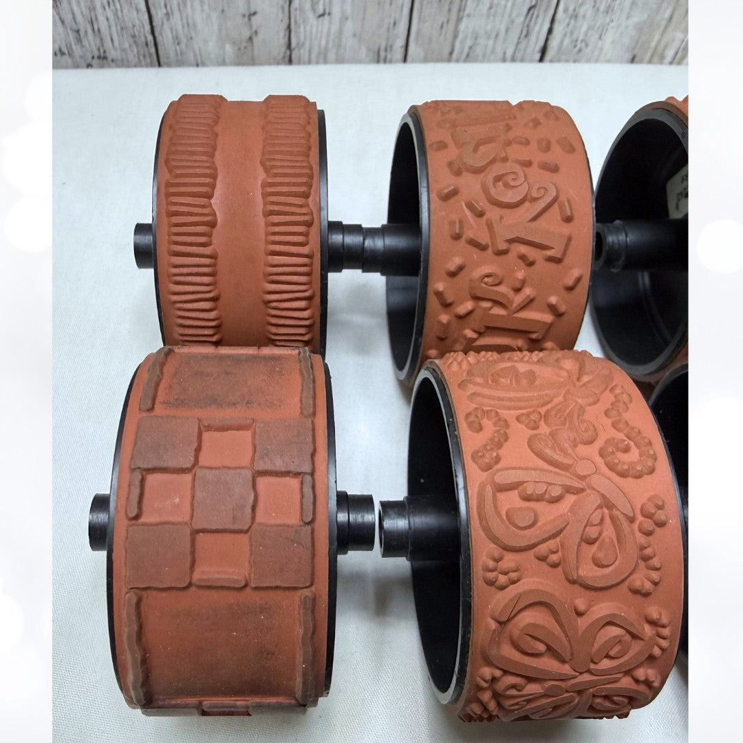 Stampin Up WHEELS Around Paws Butterfly Plaid Handle Set of 8