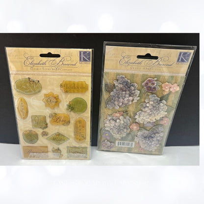 K & Company HYDRANGEA Paper 12x12 Flowers Scrapbook Kits Stickers Lot